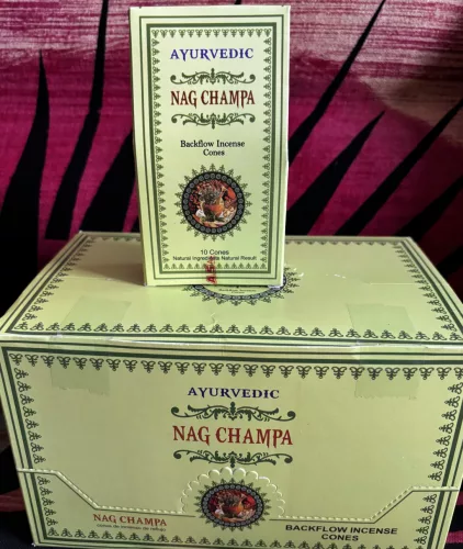 Ayurvedic Nag Champa Backflow füstölő 