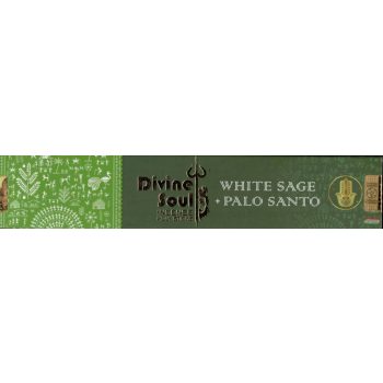 Divine Soul: White Sage + Palo Santo füstölő 15 g