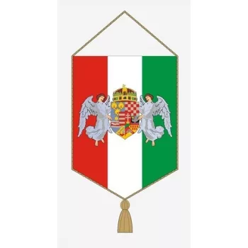 Autós zászló angyalos címerrel