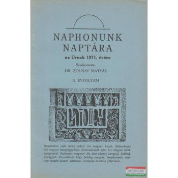 Naphonunk naptára az Úrnak 1971. évére