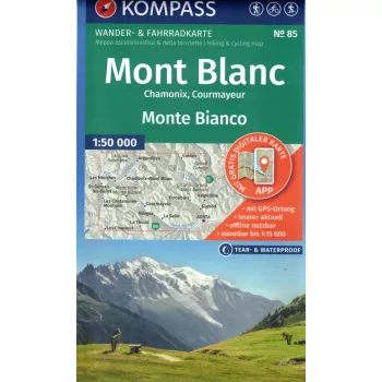 Mont Blanc turistatérkép (K 85) 1:50 000