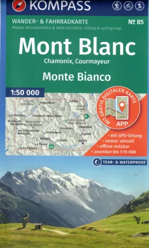 Mont Blanc turistatérkép (K 85) 1:50 000