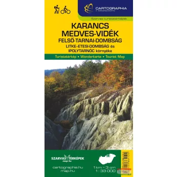   Karancs, Medves-vidék, Felső-Tarnai-dombság turistatérkép