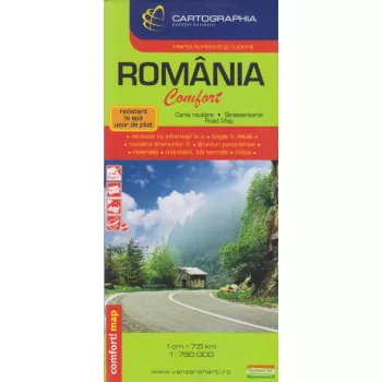 Románia Comfort térkép (laminált) 