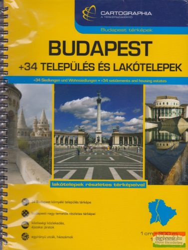 Budapest + 34 település és lakótelepek atlasz 