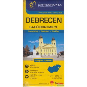   Debrecen várostérkép (+ Hajdú-Bihar megye térképe) 1:20.000 (+1:200.000)
