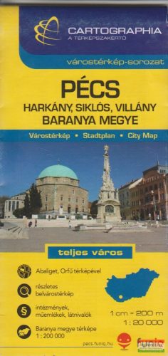 Pécs, Harkány, Siklós, Villány várostérkép (+Baranya megye térképe)