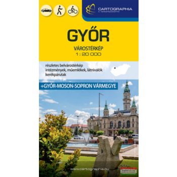   Győr várostérkép - Győr-Moson-Sopron vármegye térképével