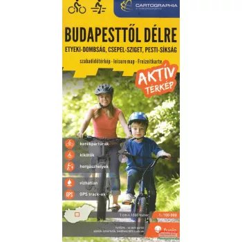 Budapesttől délre aktív térkép 1:100 000