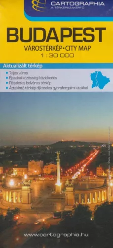 Budapest várostérkép 1:30 000