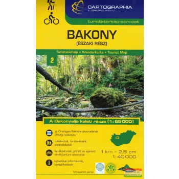 Bakony (északi rész) turistatérkép 1:40.000
