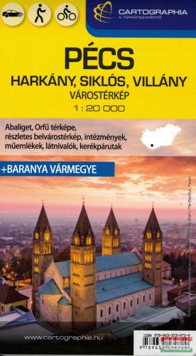 Pécs, Harkány, Siklós, Villány várostérkép (+ Baranya vármegye térképe)