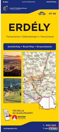 Erdély autótérkép 1 : 500000