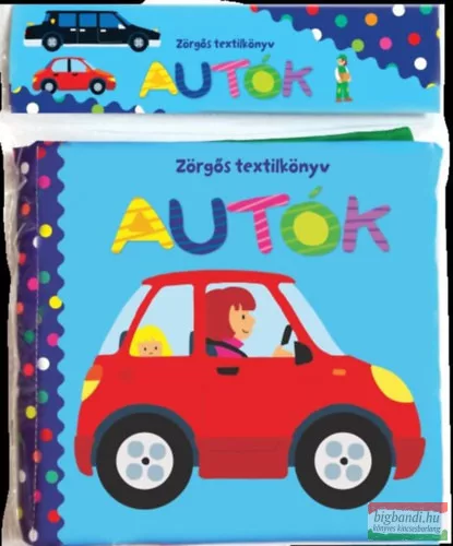 Zörgős textilkönyv - Autók