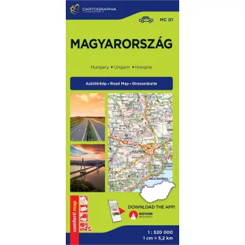 Magyarország Comfort térkép (laminált)