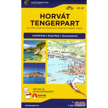 Horvát tengerpart (Adria) térkép 1:160000