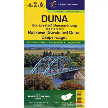   Csepel-sziget, Duna (Bp.-Dunaújváros) biciklis, vízisport-, turista- és horgásztérkép 1:30000
