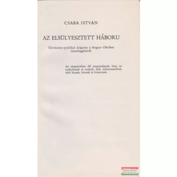 Az elsülyesztett háboru