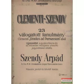   23 válogatott tanulmány Clementi "Gradus ad Parnassum"-ából
