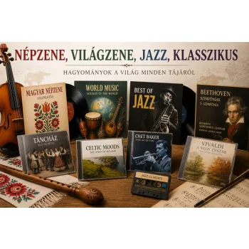 népzene, világzene, jazz, klasszikus