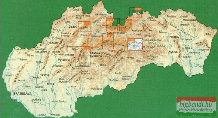 Szlovák Paradicsom turistatérkép 1:25000