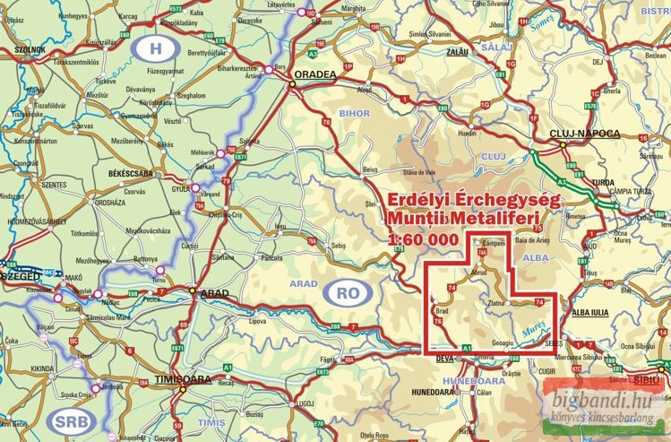 Erdélyi Érchegység turistatérkép 1:60000