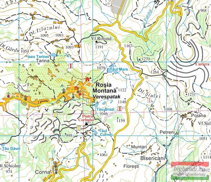 Erdélyi Érchegység turistatérkép 1:60000