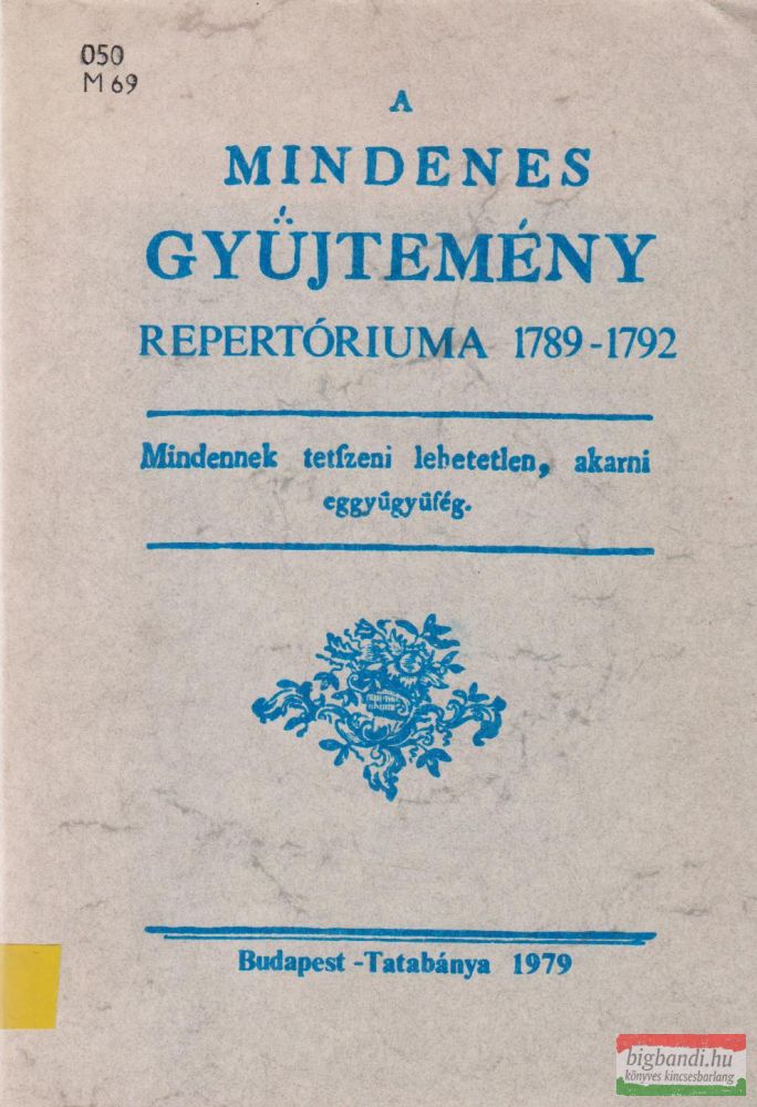A Mindenes Gyűjtemény repertóriuma 1789-1792