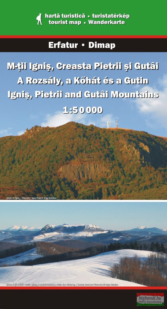 A Rozsály, a Kőhát és a Gutin turistatérkép 1:50000
