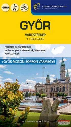 Győr várostérkép - Győr-Moson-Sopron vármegye térképével